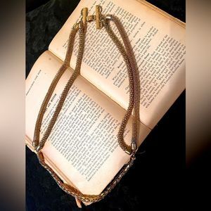 J CREW Lightweight Gold Metal Necklace